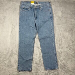 Lee‎ Regular Fit Jeans Mens 36x32 Blue Light Stone Straight Leg Denim 2008916